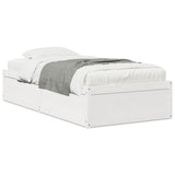 Bed Frame without Mattress White 90x190 cm Single Solid Wood Pine 846844