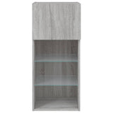 TV Cabinets with LED Lights 2 pcs Grey Sonoma 40.5x30x90 cm 837054
