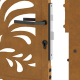 Garden Gate 100x175 cm Weathering Steel Wave Design 4100977