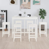 7 Piece Bar Set White Solid Wood Pine 3124708