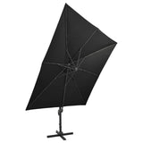 Cantilever Garden Parasol Black Polyester, Aluminium 3m Diameter 312348