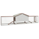 170859 Rabbit Hutch Mocha 310x70x87 cm Solid Pine & Fir Wood