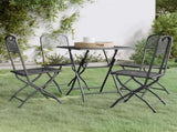 Garden Dining Set Anthracite Expanded metal mesh Foldable 3084716