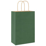 Paper Bags 250 pcs with Handles Green 21x11x31 cm 4101728