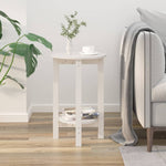 ZNTS Coffee Table White Ø 40x60 cm Solid Wood Pine 822358