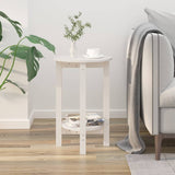ZNTS Coffee Table White Ø 40x60 cm Solid Wood Pine 822358