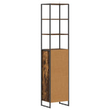 Bathroom Cabinet Smoke Oak 40 x 30 x 180 cm Engineered Wood 886494