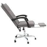 Reclining Office Chair Taupe Fabric 349749