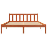 Bed Frame without Mattress Wax Brown 160x200 cm Solid Wood Pine 844811