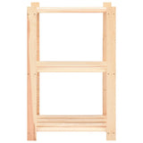 3-Tier Storage Racks 10 pcs 60x38x90 cm Solid Pinewood 150 kg 3051124