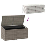 Garden Storage Box Grey 110x50x58 cm Poly Rattan 4104071