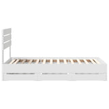 Bed Frame with Drawer White 75 x 190 cm Engineer Wood 3411539