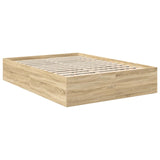 Bed Frame Sonoma Oak 150 x 200 cm Engineered Wood 3408657