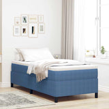 Box Spring Bed Blue 100 x 200 cm Velvet 42006955