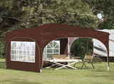 Pop-up Party Tent 290 x 290 x 245 cm Brown 42019863