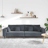 Velvet Sofa with Cushion Dark Grey 208 cm Velvet 3335154