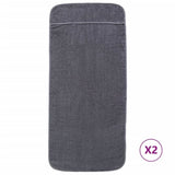 Beach Towels 2 pcs Anthracite 75x200 cm Fabric 400 GSM 362674
