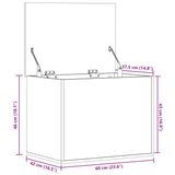 Storage Box White 60x42x46 cm Engineered Wood 840653