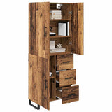 Highboard with Drawer 2 pcs Old Wood 69.5 x 34 x 180 cm 3415693