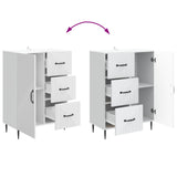 Sideboard with Drawer White 66 x 34.5 x 89.5 cm Engineered Wood 894855