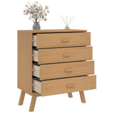 Drawer Cabinet OLDEN Brown Solid Wood Pine 358588