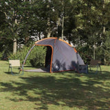 Cabin Tent with Roof Grey and Orange 370 x 230 x 185 cm Taffeta 42000992