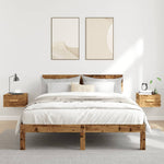ZNTS Wall-mounted Bedside Cabinets 2 pcs Old Wood 35x35x20 cm 857064