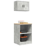 Garage Cabinets 2 pcs Concrete Grey Engineered Wood 3328281