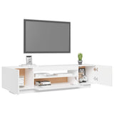 TV Cabinet with LED Lights White 160x35x40 cm 804427