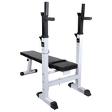 Workout Bench with Weight Rack, Barbell and Dumbbell Set 60.5kg 275361