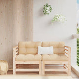 Garden Corner Sofas 2 pcs Solid Wood Pine 825632