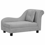 Dog Sofa with Pillow Grey 83x44x44 cm Plush 171100