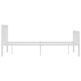 Bed Frame White Metal 120 x 200 cm Durable Bed Frame 284564