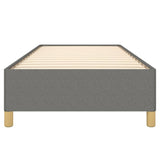 Bed Frame without Mattress Dark Grey 90x190 cm Single Single Fabric 349864