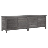 Garden Storage Box Anthracite 198.5x50x56.5 cm Solid Wood Fir 364762