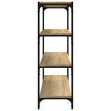 Book Cabinet Sonoma Oak 100x33x100 cm Engineered Wood and Steel 819358