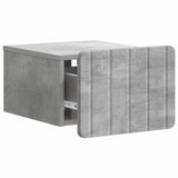 Wall-Mounted Bedside Cabinet with Drawer 2 pcs Concrete Grey 898262