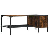 Coffee Table with Rack Smoked Oak 100x51x40 cm Engineered Wood 837734