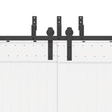 Sliding Door Hardware Kit 152,5 cm Steel Black 3295723