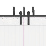 Sliding Door Hardware Kit 400 cm Steel Black 3295742