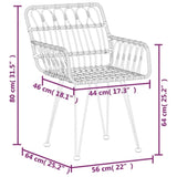 3 Piece Garden Dining Set Poly Rattan 3157829