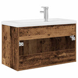 Sink Cabinet with Built-in Basin and Faucet Old Wood 3328907