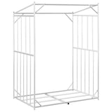 Firewood Rack with Rain Cover 150x100x200 cm Galvanised Steel 4104955