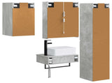 Bathroom Furniture Set 5 pcs Concrete Grey 3407282
