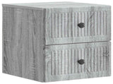 Wall-Mounted Bedside Cabinet 2 pcs Grey Sonoma Engineered Wood 897968