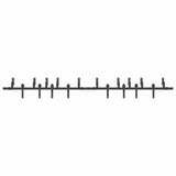 Sliding Door Hardware Kit 305 cm Steel Black 3295739