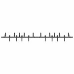 Sliding Door Hardware Kit 305 cm Steel Black 3295739