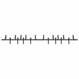 Sliding Door Hardware Kit 305 cm Steel Black 3295739