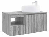 Bathroom Furniture Set 2 pcs Grey Sonoma Engineered Wood 3404100
