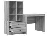 Desk with Drawer with Shelf with Storage 2 pcs Grey Sonoma 3337350